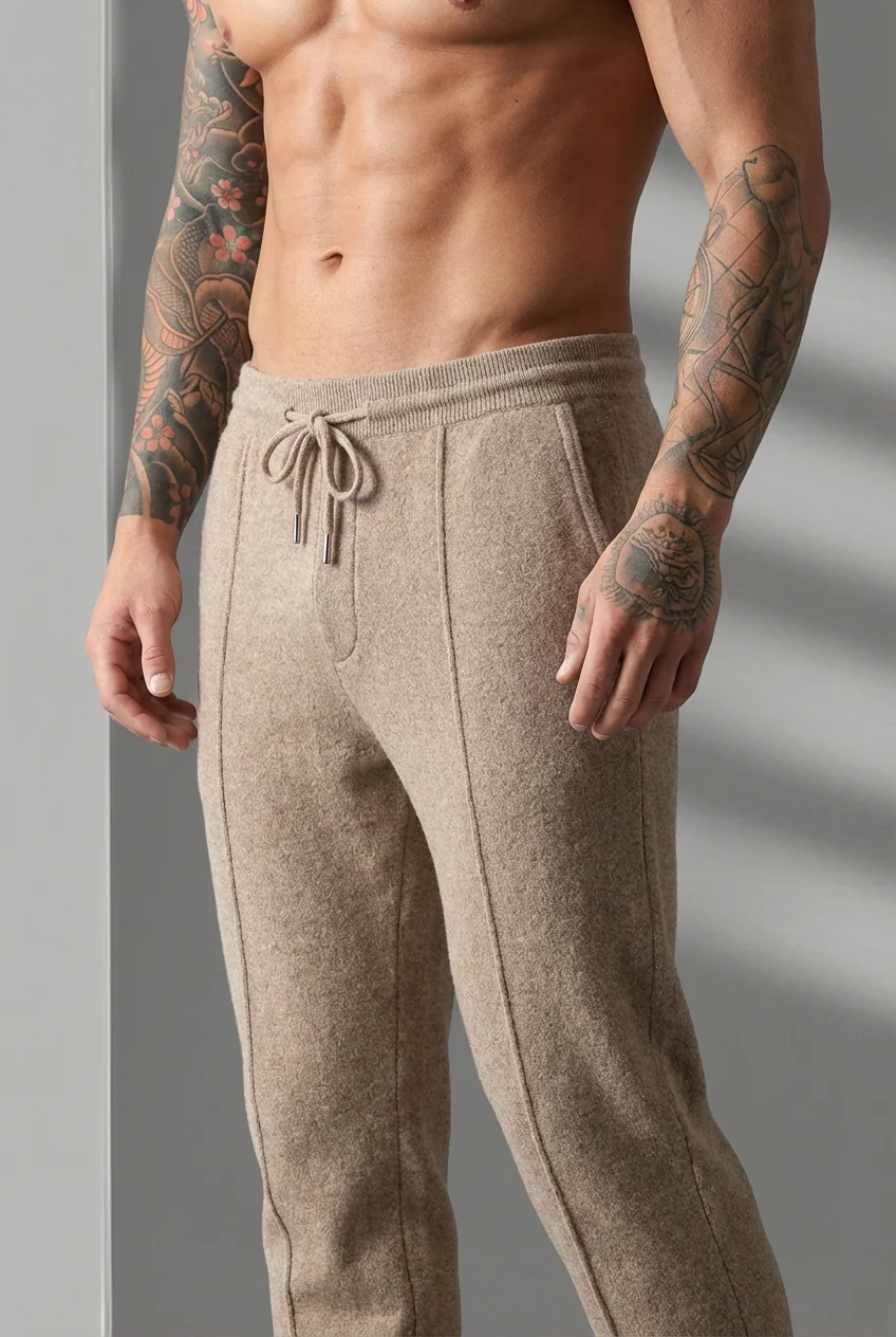 Cloud Merino Pants - Beige - Image 6