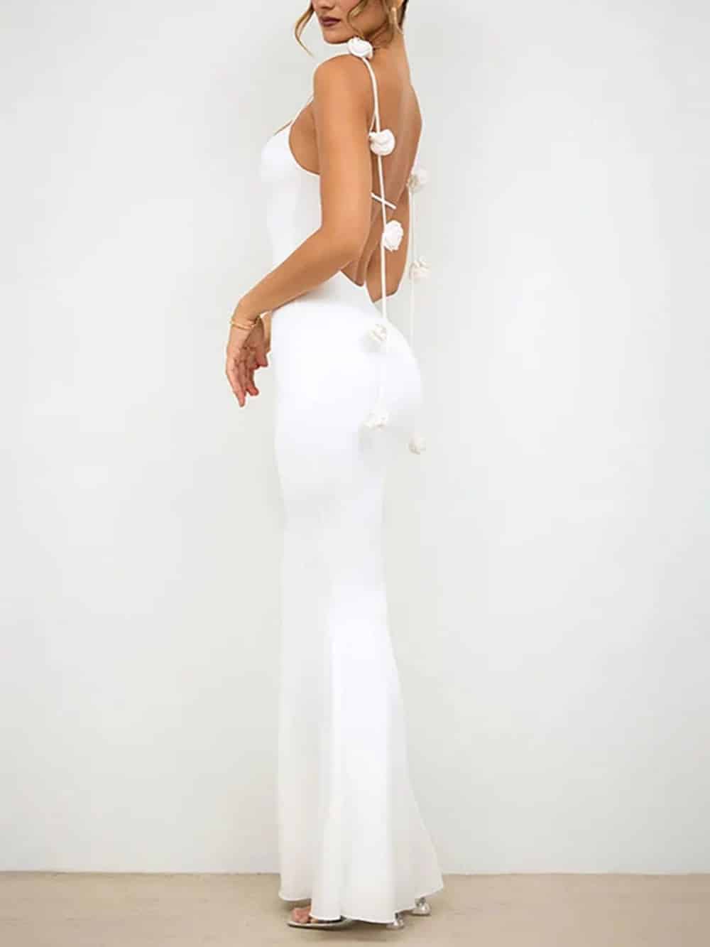 Decor Cami Backless Fitted Maxi Dresses - Image 3