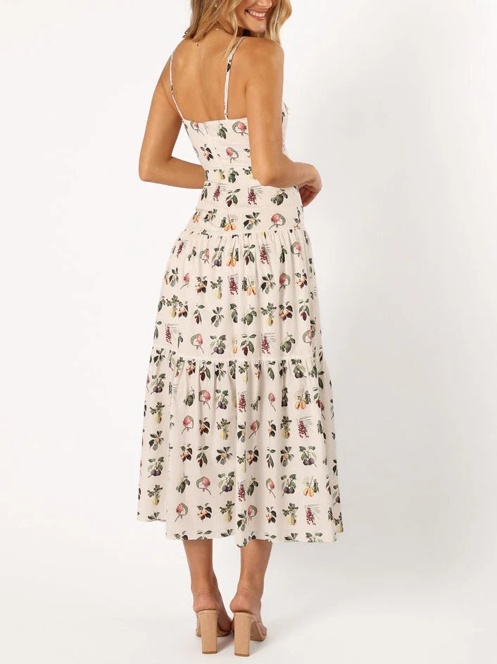 Fruit Floral Midi Dress - Image 3