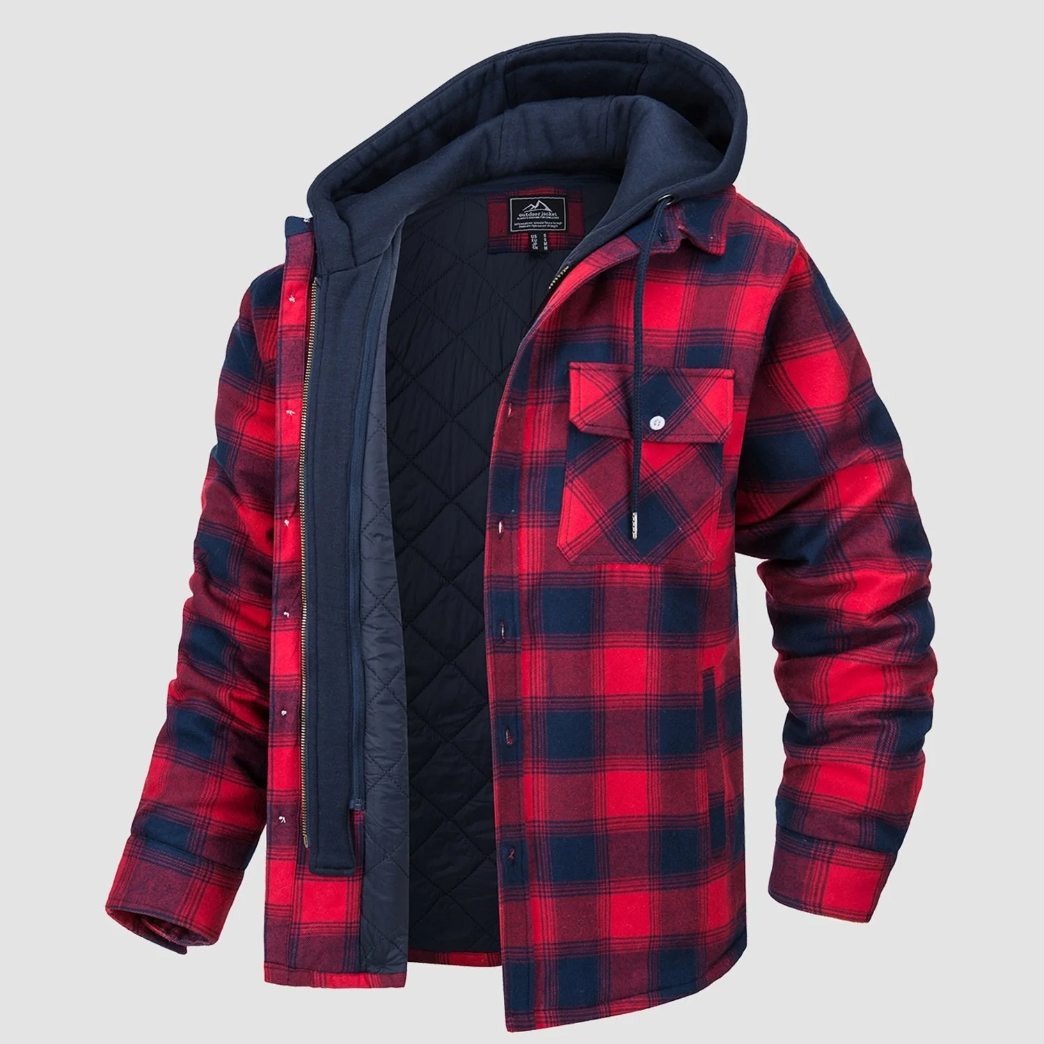 Harry Jacket | Flannel with Removable Hood - Image 9